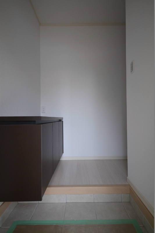 玄関　中の様子の見えないプライバシーに配慮した造りです