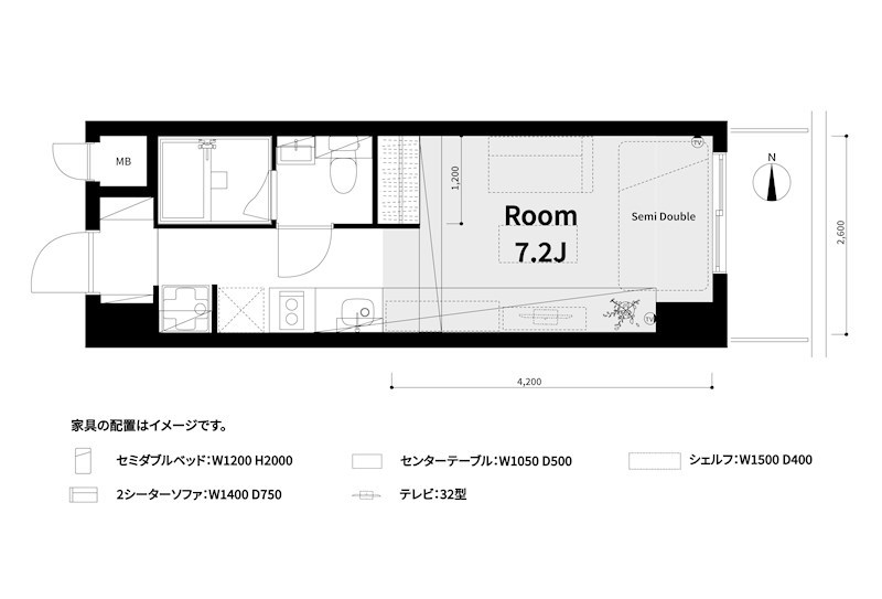 ストーク北新宿の間取り写真