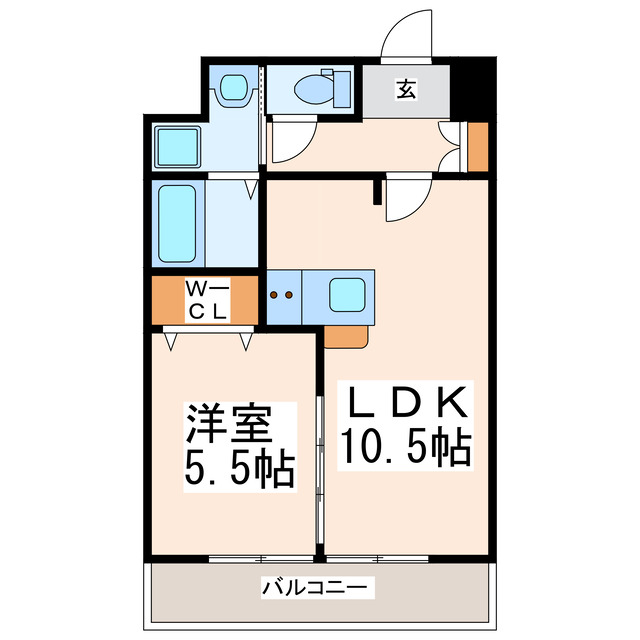 熊本市中央区本山のマンションの間取り