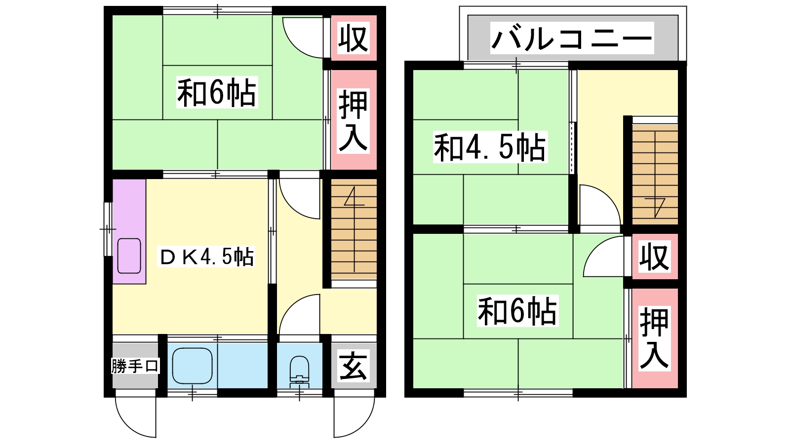 竹内借家　西棟の間取り