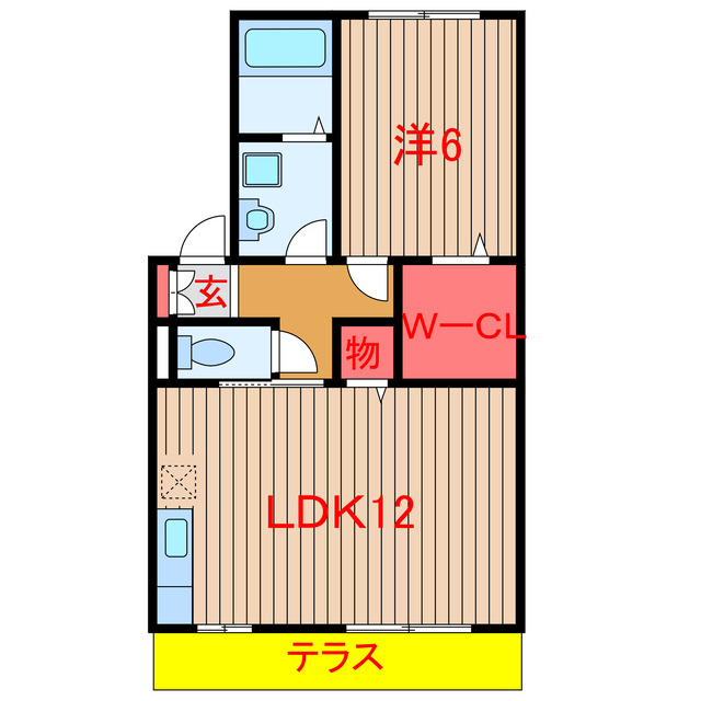 船橋市坪井東のアパートの間取り