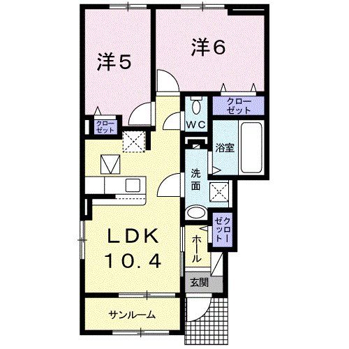 【加須市馬内のアパートの間取り】