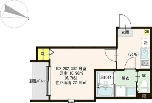 南大阪ミカーサの間取り