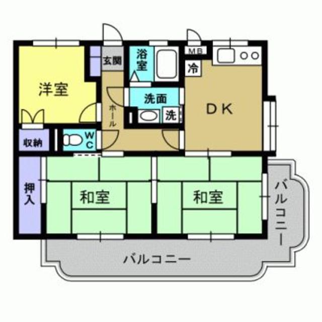 鹿児島市吉野町のマンションの間取り