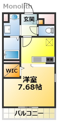 貝塚市小瀬のアパートの間取り