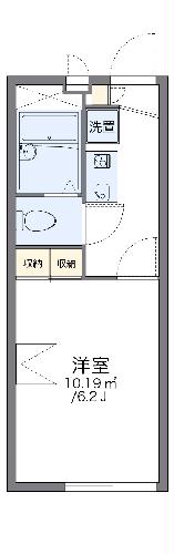 レオパレスナイキフォーテイツーの間取り