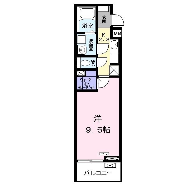 名古屋市熱田区明野町のアパートの間取り