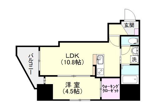 鹿児島市西千石町のマンションの間取り