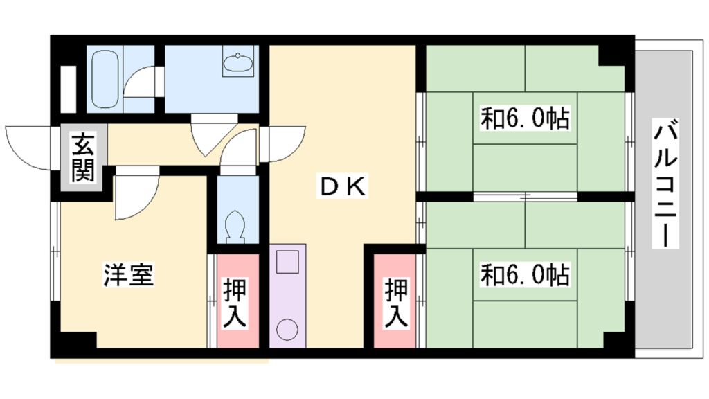 【土山ヤングコーポの間取り】