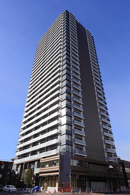 宇都宮市馬場通りのマンションの建物外観