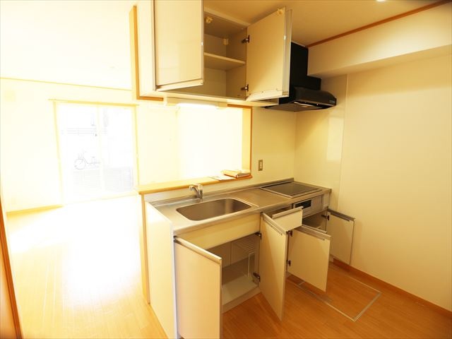 キッチン　写真は別号室のものです。