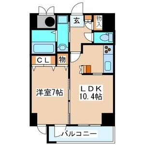 【仙台市青葉区国分町のマンションの間取り】