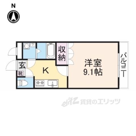 香芝市北今市のマンションの間取り