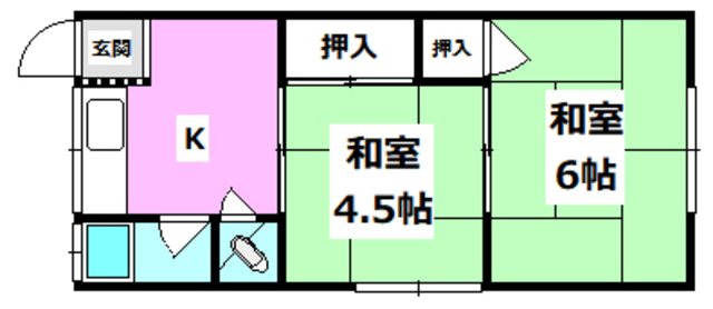 【東太田第三文化住宅の間取り】