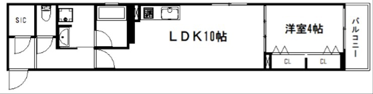 京都市上京区西町のマンションの間取り