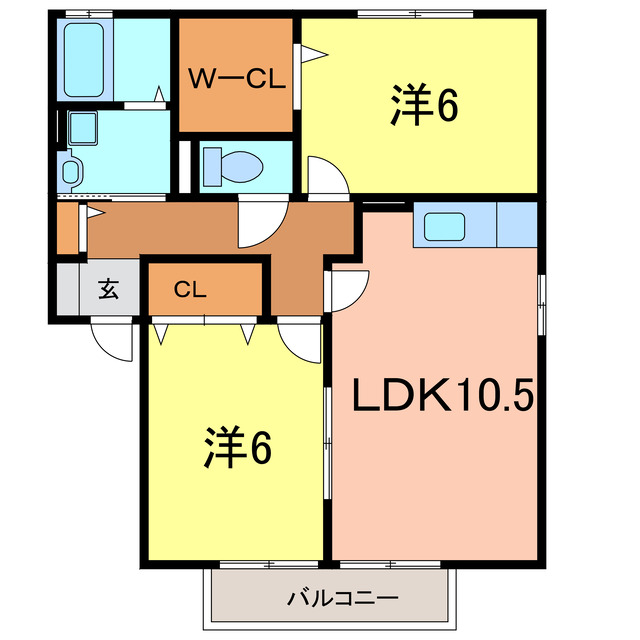 アジュール御幸Ａの間取り