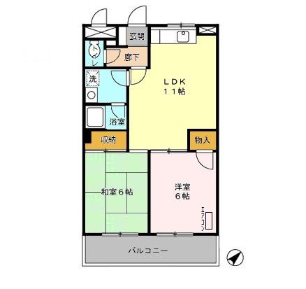 所沢市東所沢和田のマンションの間取り