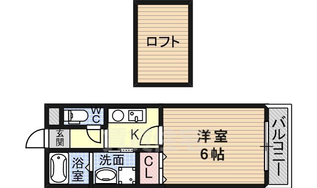 堺市堺区南清水町のアパートの間取り