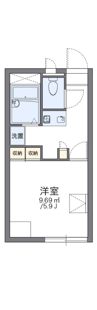 レオパレスラ・ボールしいのきの間取り