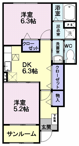 グレースタカディアンIIの間取り