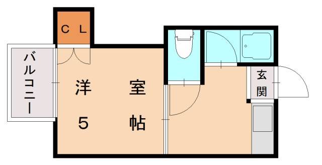 福岡市東区和白丘のアパートの間取り