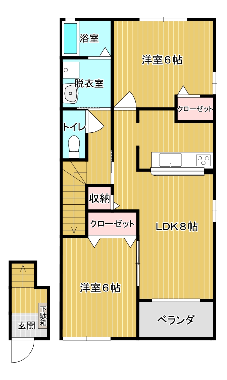 サン平塚C棟の間取り