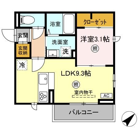 （仮）D-ROOM元町IIの間取り