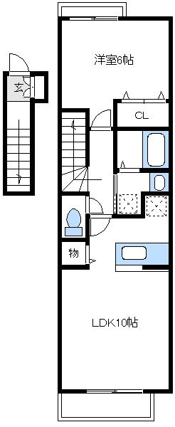 【厚木市愛甲のアパートの間取り】