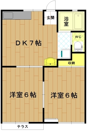 伊勢市小俣町明野のアパートの間取り