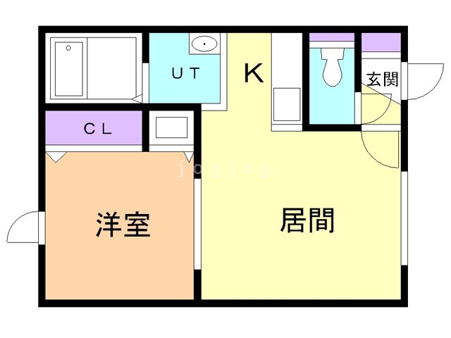 苫小牧市拓勇東町のアパートの間取り