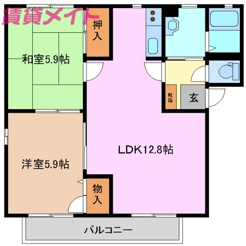 エルマーナス　Ｂ棟の間取り