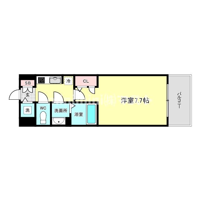 S-RESIDENCE難波大国町dominaの間取り