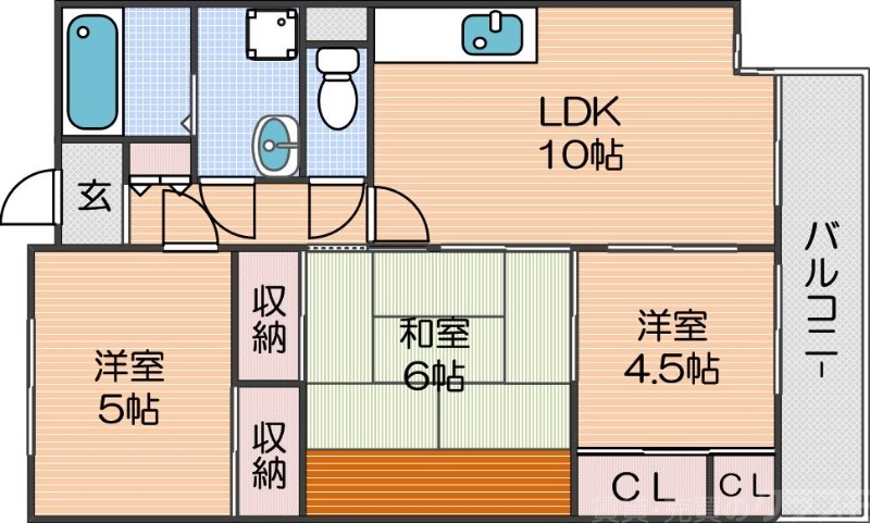 大阪市西成区潮路のマンションの間取り