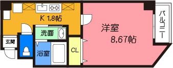 【高槻市大畑町のマンションの間取り】