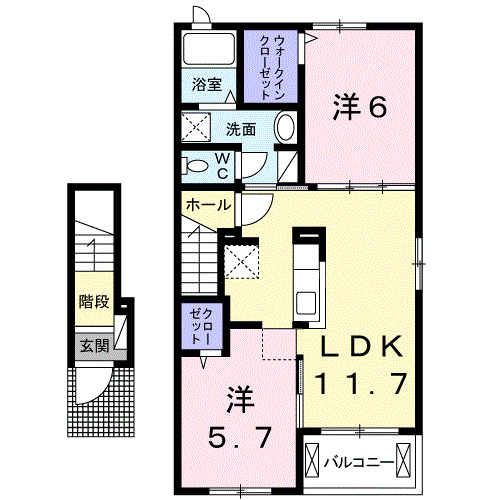 クラール春日Ａの間取り