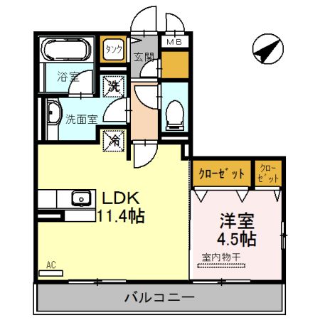 セレンディピティ堅田の間取り