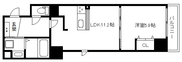 京都市東山区三吉町のマンションの間取り