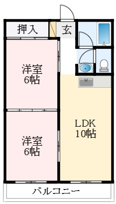 藤井寺市藤ケ丘のマンションの間取り