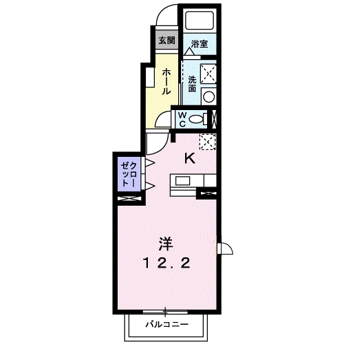 [家電付き] クアトロフォレスタCの間取り