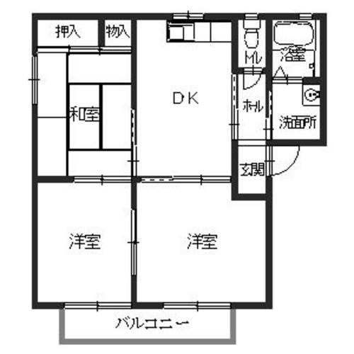 神崎郡福崎町南田原のアパートの間取り