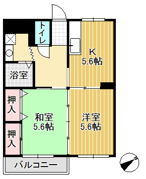 新富コーポの間取り