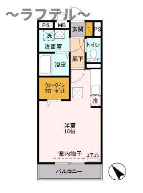 入間市大字下藤沢のアパートの間取り