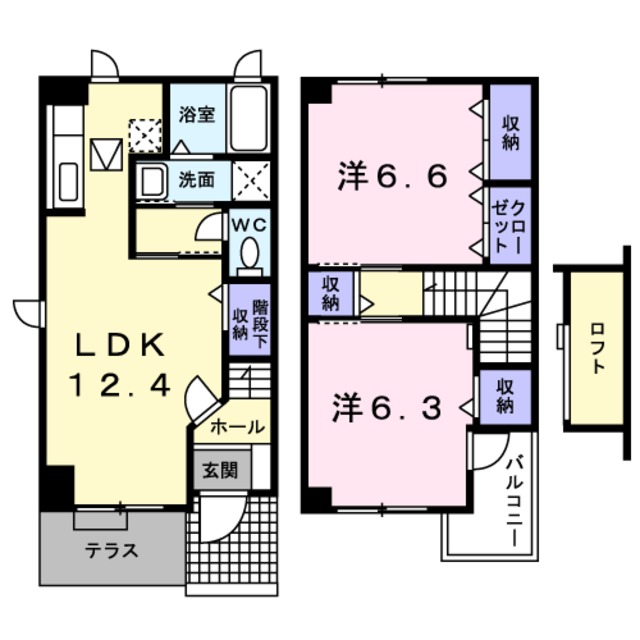 和歌山市福島のアパートの間取り