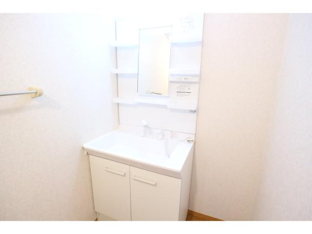 洗面設備　スペースが確保できる洗面所です