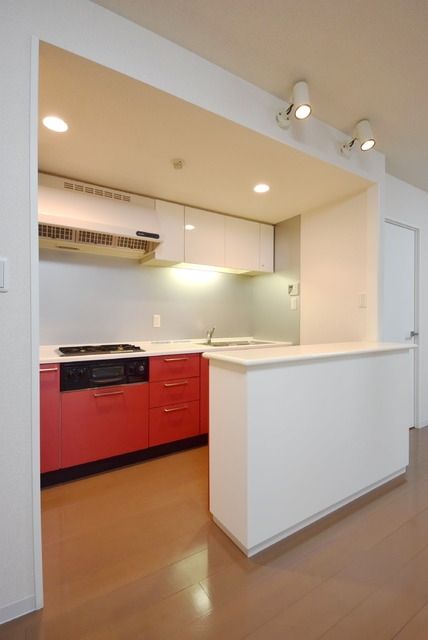 キッチン　カウンターのあるキッチン