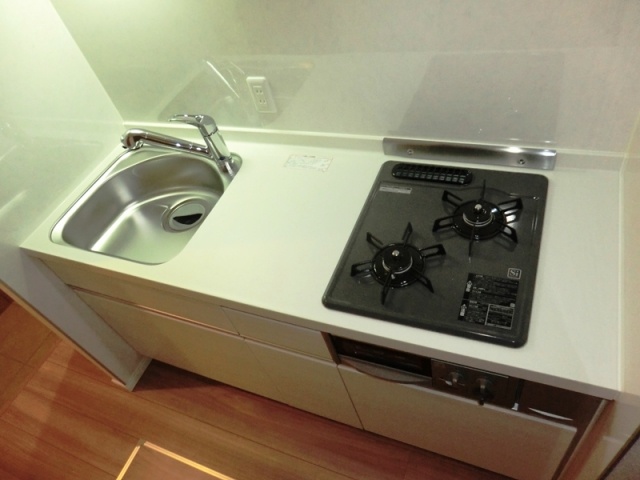 キッチン　2口ガスコンロつきでおすすめ！