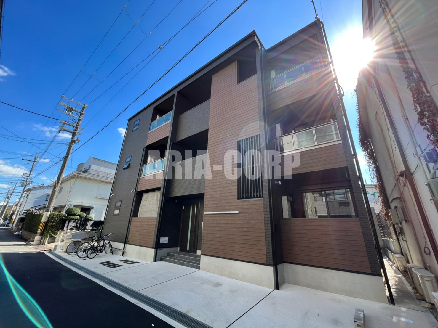 建物外観　2022年完成、大手ハウスメーカー施工デザイナーズアパート！