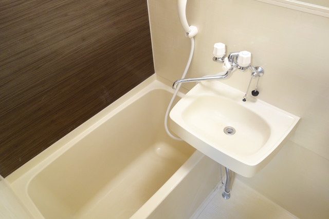 バス・シャワールーム　浴室もワンポイントを入れてます。