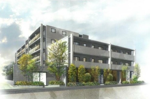 建物外観　鉄筋コンクリート造のがっちりとした建物。