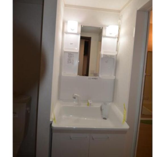 洗面設備　独立洗面化粧台が付いています